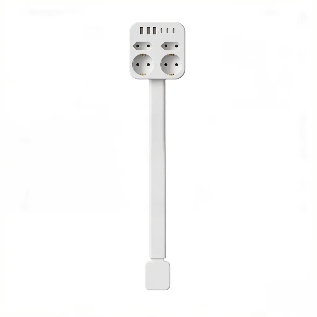 New Electrical Wall Plug Rotates Electrical Outlet Extender Adjustable Length Power Outlets Extender Power Socket for NightStand