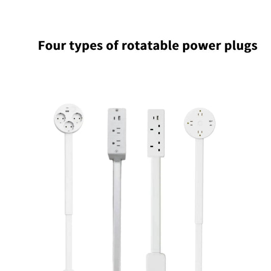 New Electrical Wall Plug Rotates Electrical Outlet Extender Adjustable Length Power Outlets Extender Power Socket for NightStand