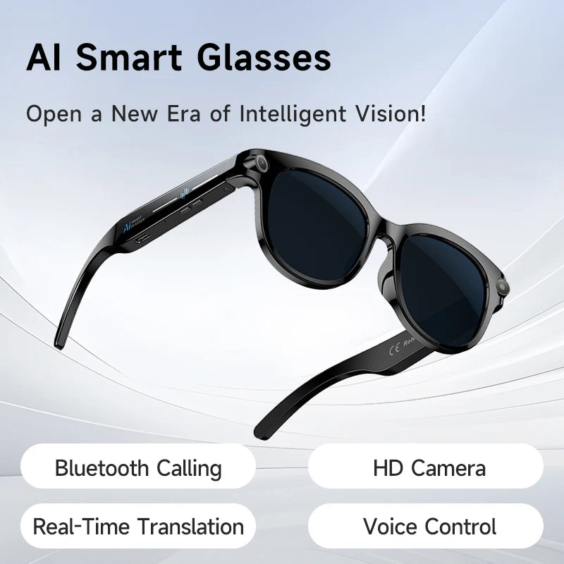 Xiaomi Smart AI Glasses True 800W Video Camera Multifunctional AI Translation Meeting Minutes Music Control Wifi Transmission