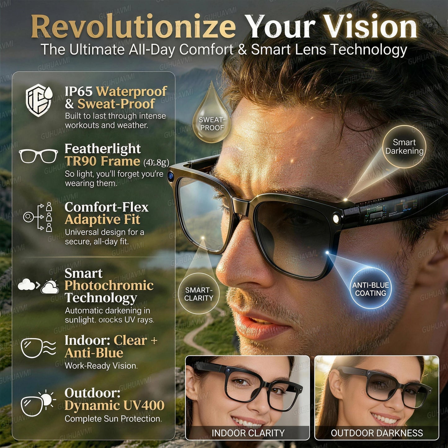 2026 Smart Glasses Men 4K 8MP HD Camera 150+Language Translation ChatGPT WIFI Video Recording Bluetooth CallAudio Glasses Women