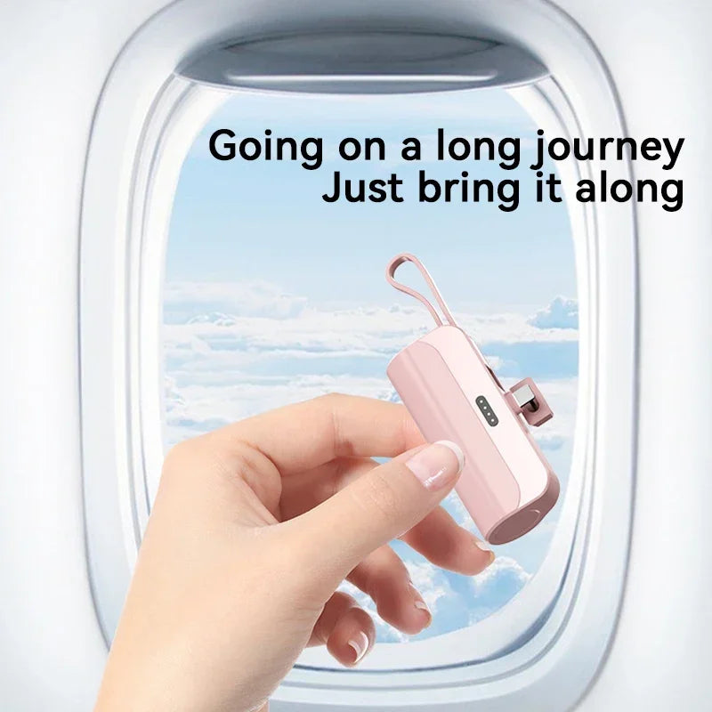Lenovo 500000mAh Capsule Power Bank High Capacity Super Fast Charging Powerbank  Portable External Battery For All Phones New